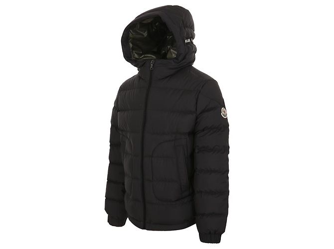 Moncler Kids Grecois Chaqueta Puffer con Capucha Negro - vista 3