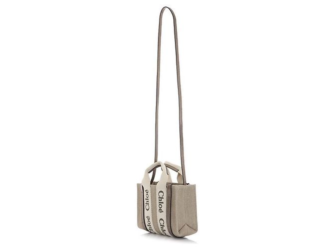 Chloé Borsa Tote Mini Lucida Woody Marrone - vista 5