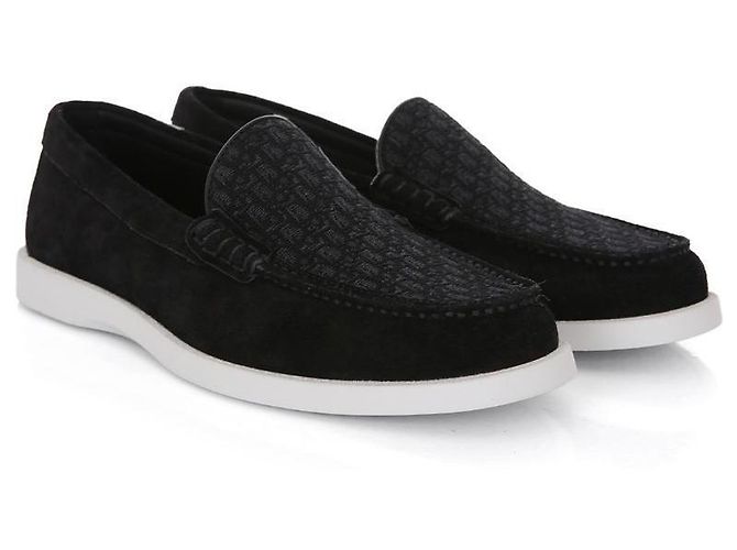 Dior Mocassini in Suede Obliquo Granville Nero - vista 4
