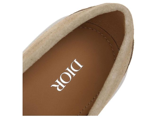 Dior Mocassini in Suede Beige Granville Marrone - vista 10