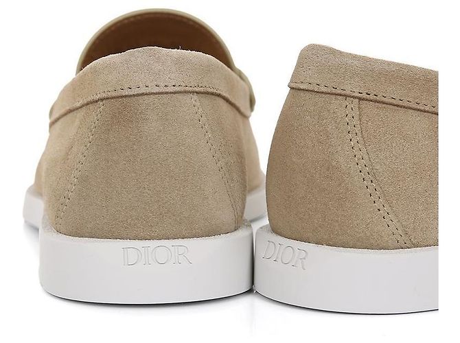 Dior Mocassini in Suede Beige Granville Marrone - vista 11