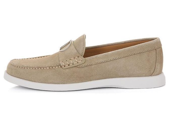 Dior Mocassini in Suede Beige Granville Marrone - vista 3
