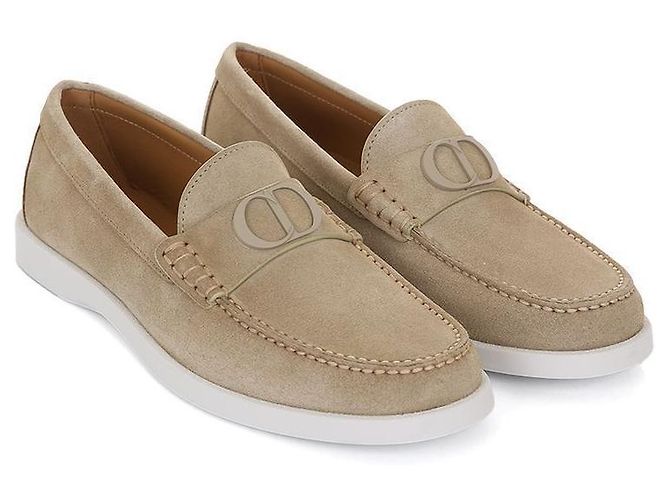 Dior Mocassini in Suede Beige Granville Marrone - vista 4