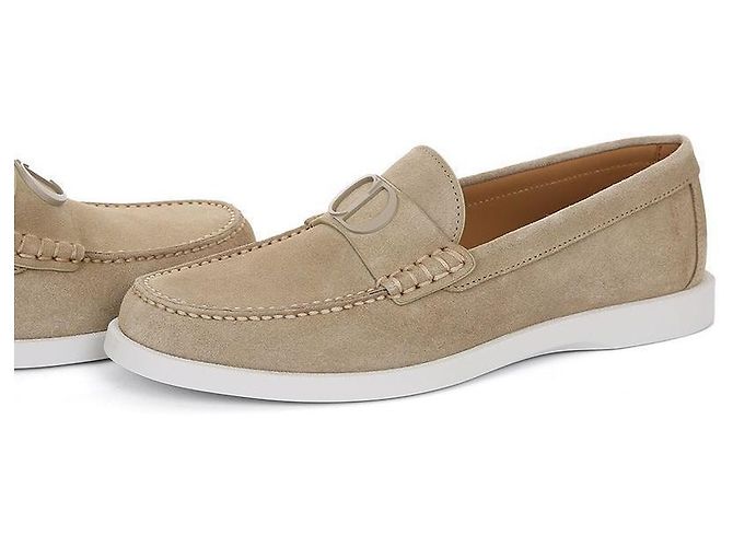 Dior Mocassini in Suede Beige Granville Marrone - vista 7