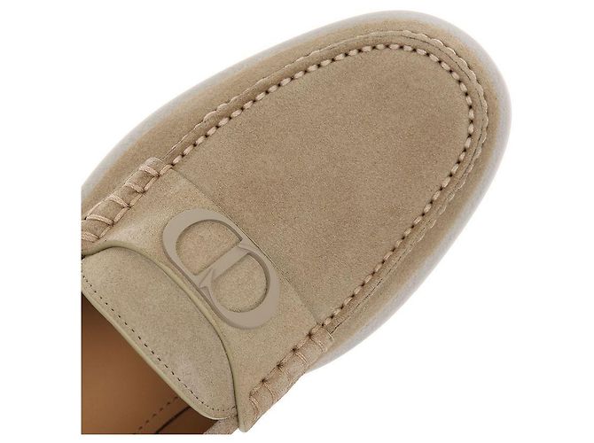 Dior Mocassini in Suede Beige Granville Marrone - vista 8