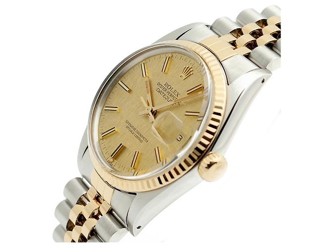 Rolex Montre Combi Homme Datejust Vintage Cadran Lin Multicolore - vue 10