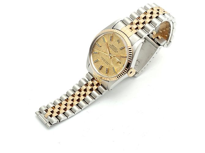 Rolex Montre Combi Homme Datejust Vintage Cadran Lin Multicolore - vue 14