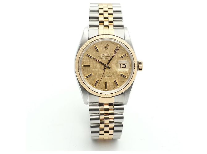 Rolex Montre Combi Homme Datejust Vintage Cadran Lin Multicolore - vue 16