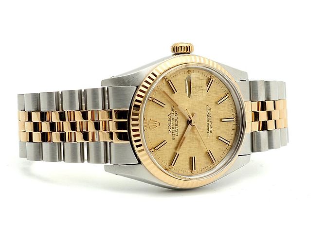 Rolex Montre Combi Homme Datejust Vintage Cadran Lin Multicolore - vue 19