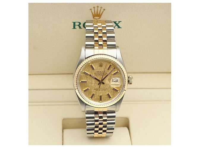 Rolex Montre Combi Homme Datejust Vintage Cadran Lin Multicolore - vue 2