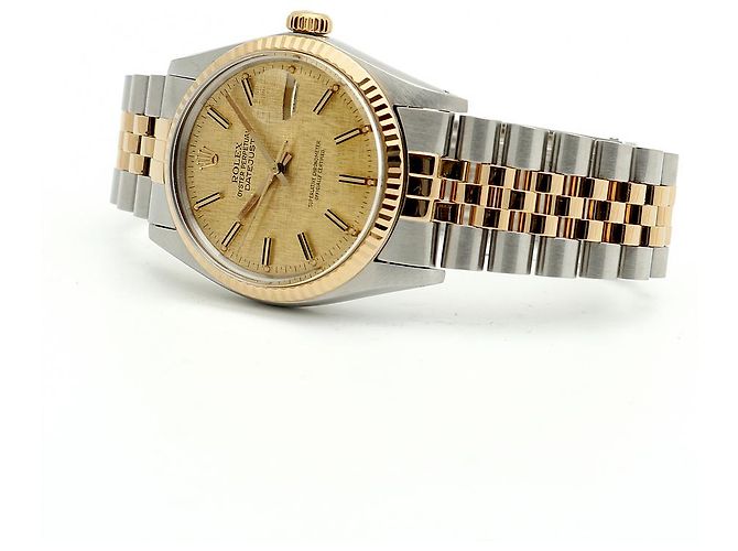 Rolex Montre Combi Homme Datejust Vintage Cadran Lin Multicolore - vue 20