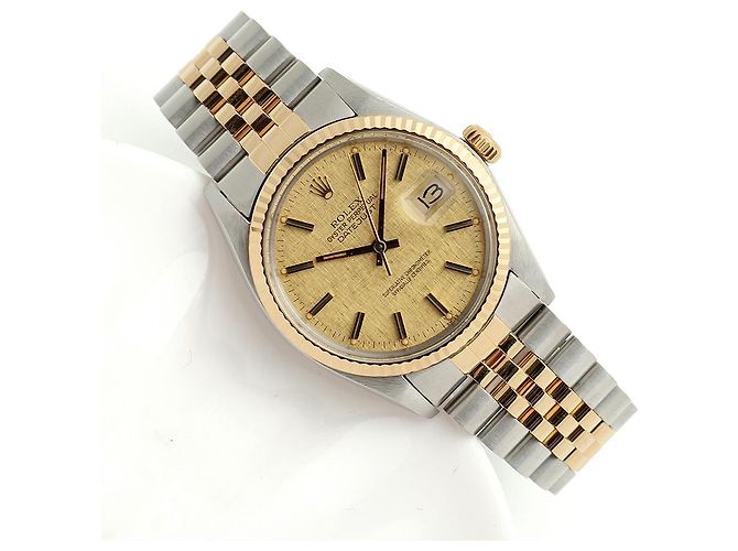 Rolex Montre Combi Homme Datejust Vintage Cadran Lin Multicolore - vue 21