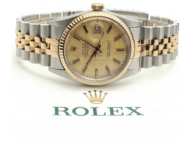 Rolex Montre Combi Homme Datejust Vintage Cadran Lin Multicolore - vue 23