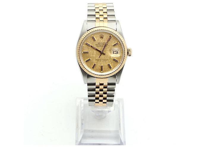 Rolex Montre Combi Homme Datejust Vintage Cadran Lin Multicolore - vue 3