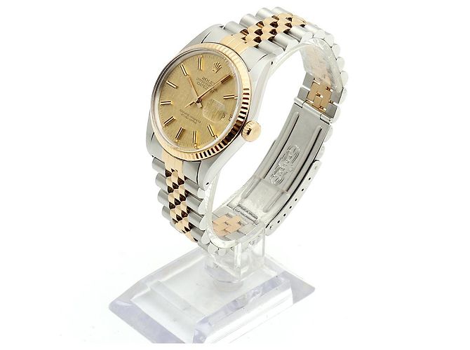 Rolex Montre Combi Homme Datejust Vintage Cadran Lin Multicolore - vue 4