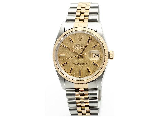 Rolex Montre Combi Homme Datejust Vintage Cadran Lin Multicolore - vue 8