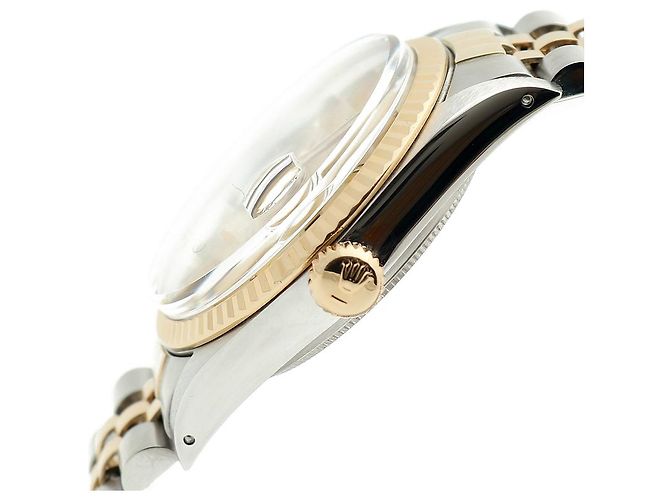 Rolex Montre Combi Homme Datejust Vintage Cadran Lin Multicolore - vue 9
