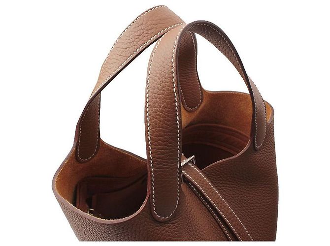 Hermès Picotin Gold Silver Dourado - vista 6