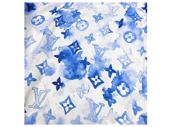 Louis Vuitton Aquarell Monogramm Schal Blau - Ansicht 4