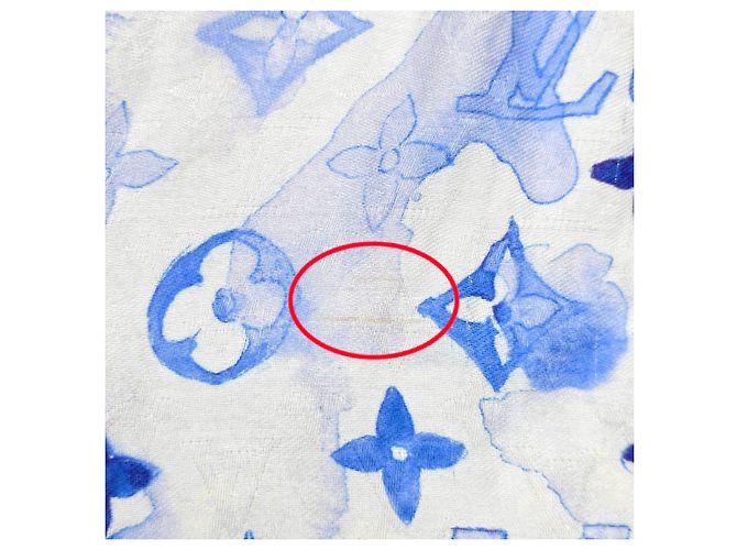 Louis Vuitton Aquarell Monogramm Schal Blau - Ansicht 6