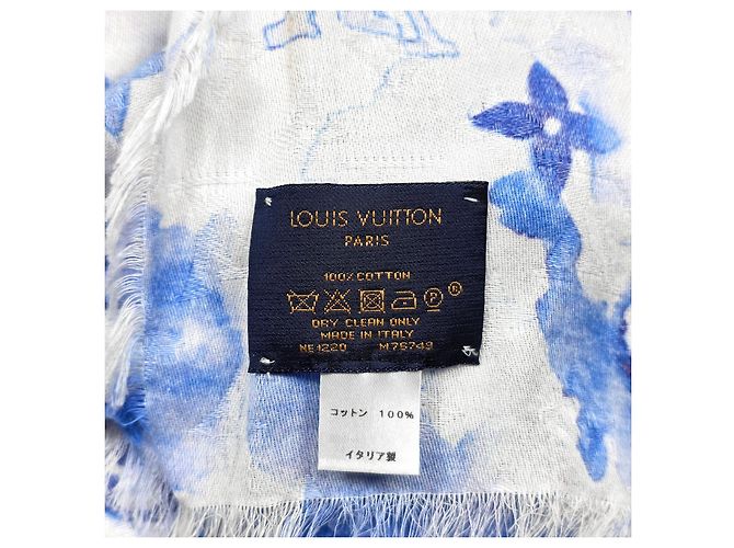 Louis Vuitton Aquarell Monogramm Schal Blau - Ansicht 7