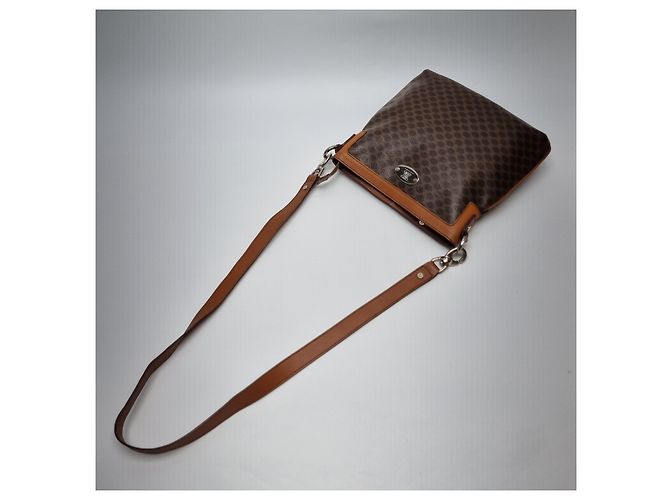 Céline Bolsa transversal com logo Triomphe Marrom - vista 12