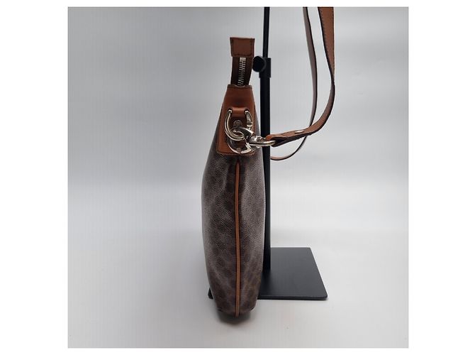 Céline Bolsa transversal com logo Triomphe Marrom - vista 7