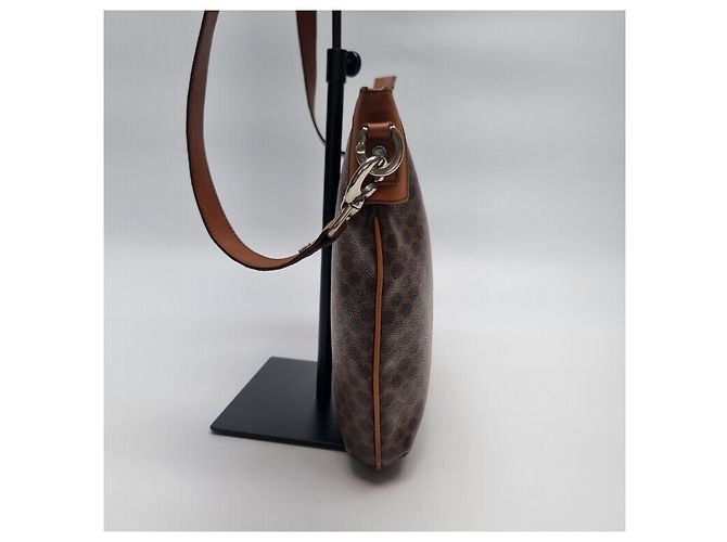 Céline Bolsa transversal com logo Triomphe Marrom - vista 8