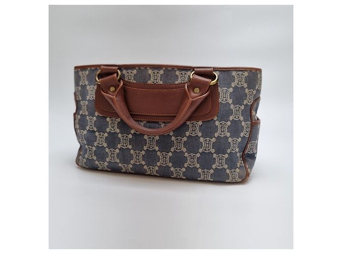 Céline Borsa Tote in Denim Canvas Triomphe (Premium, Borsa a Mano) - vista 10