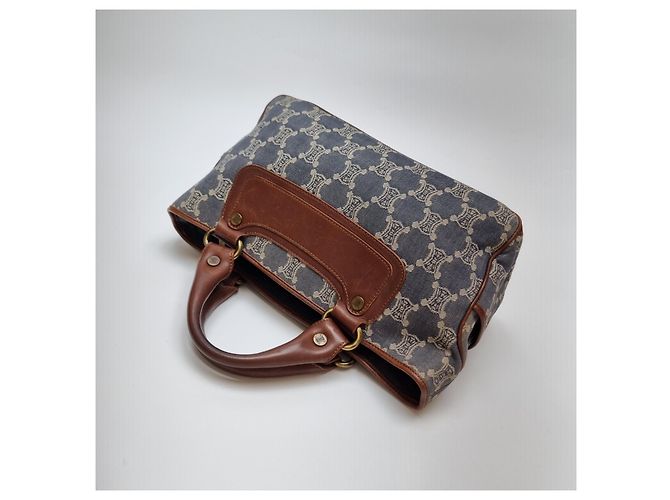Céline Borsa Tote in Denim Canvas Triomphe (Premium, Borsa a Mano) - vista 12