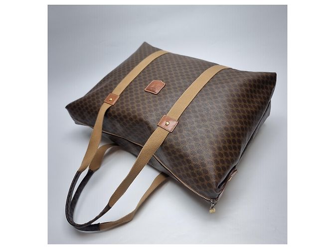 Céline Borsa Tote Macadam (Borsa Boston Premium, Borsa da Viaggio Unisex) Marrone - vista 11