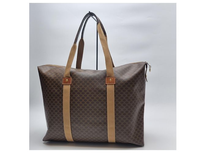 Céline Borsa Tote Macadam (Borsa Boston Premium, Borsa da Viaggio Unisex) Marrone - vista 9
