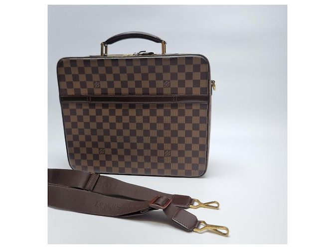 Organizer Louis Vuitton Borsa documenti unisex Damier Savana Marrone - vista 10