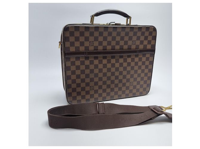Organizer Louis Vuitton Borsa documenti unisex Damier Savana Marrone - vista 11