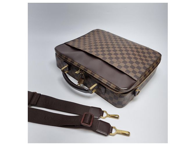 Organizer Louis Vuitton Borsa documenti unisex Damier Savana Marrone - vista 12