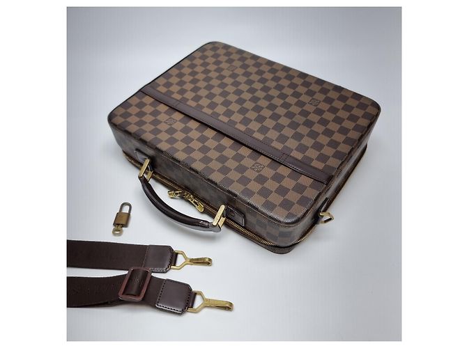 Organizer Louis Vuitton Borsa documenti unisex Damier Savana Marrone - vista 14