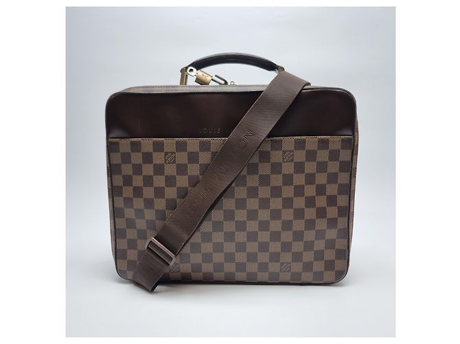 Organizer Louis Vuitton Borsa documenti unisex Damier Savana Marrone - vista 2