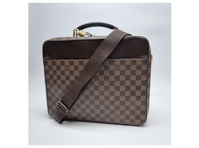 Organizer Louis Vuitton Borsa documenti unisex Damier Savana Marrone - vista 3