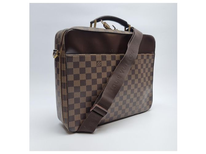 Organizer Louis Vuitton Borsa documenti unisex Damier Savana Marrone - vista 5