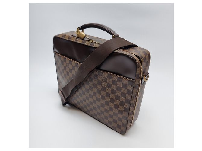 Organizer Louis Vuitton Borsa documenti unisex Damier Savana Marrone - vista 6