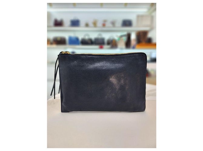 Balenciaga Clutch in metallo classico Blu - vista 14