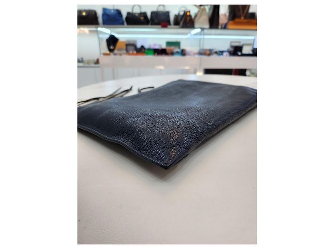 Balenciaga Clutch in metallo classico Blu - vista 17