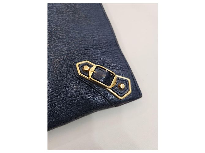 Balenciaga Clutch in metallo classico Blu - vista 18