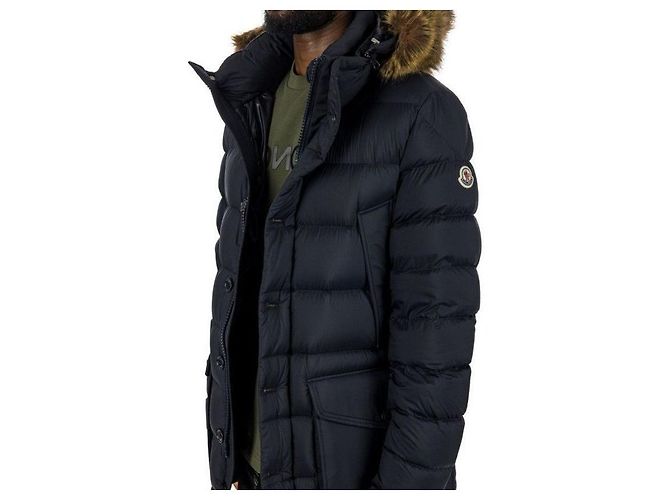 Moncler Giacca con cappuccio Cluny Down Blu Navy - vista 12