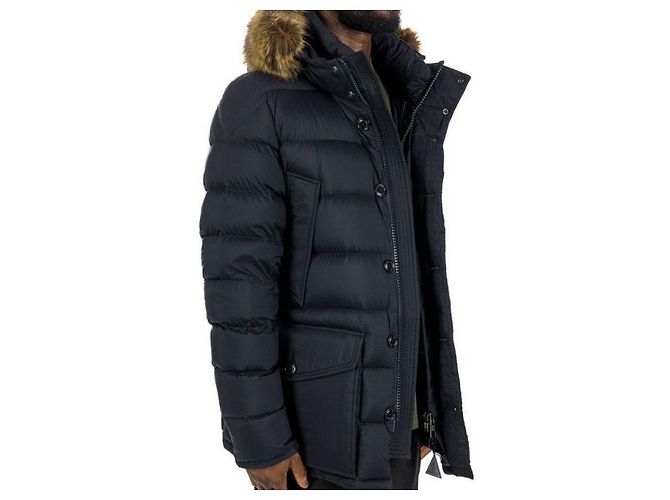 Moncler Giacca con cappuccio Cluny Down Blu Navy - vista 13