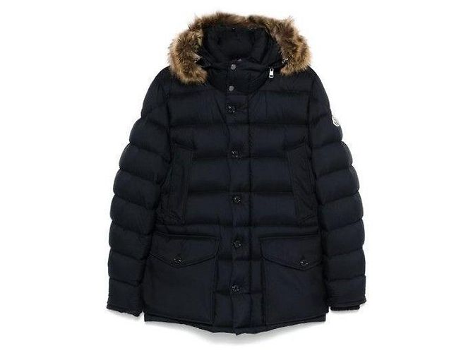 Moncler Giacca con cappuccio Cluny Down Blu Navy - vista 4