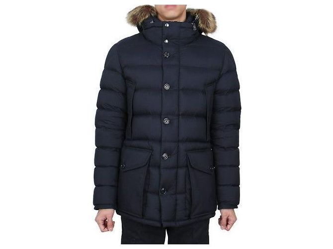 Moncler Giacca con cappuccio Cluny Down Blu Navy - vista 8