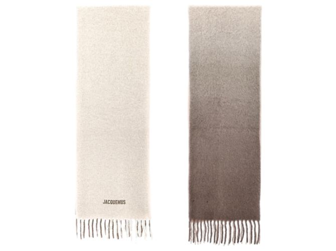 Jacquemus Sciarpa in misto mohair beige Reshape Marrone - vista 5