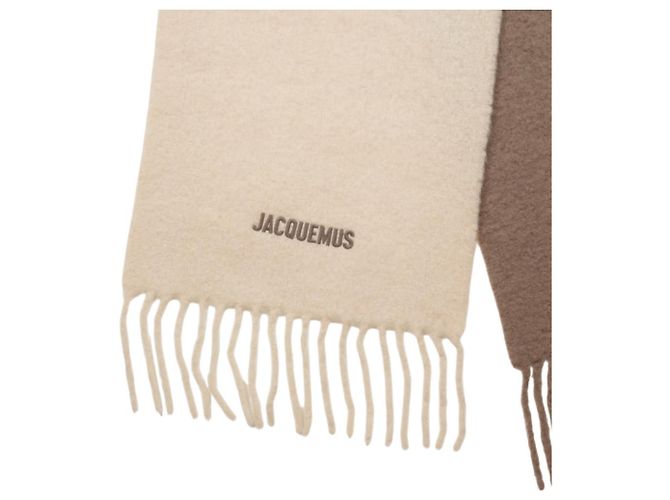 Jacquemus Sciarpa in misto mohair beige Reshape Marrone - vista 9
