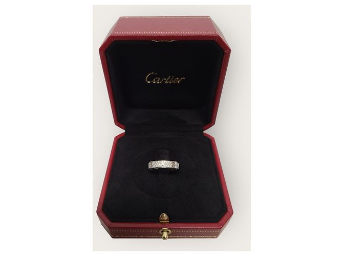Love Cartier Voll pavé Diamant Liebesring aus Weißgold - Ansicht 2